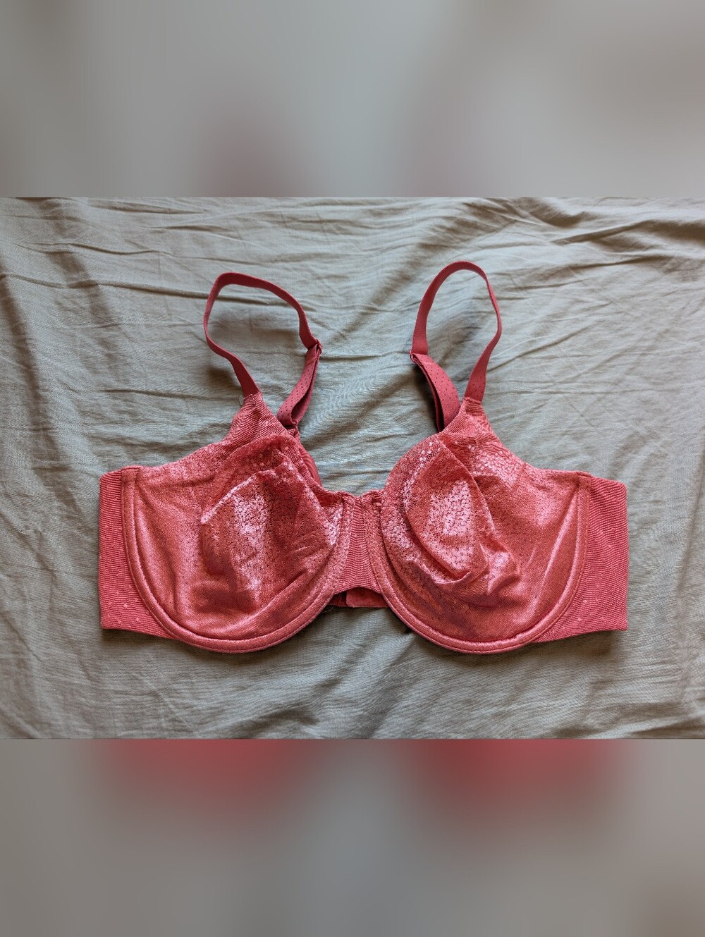 NWOT Wacoal Back Appeal Seamless Unlined Bra 38DD Coral